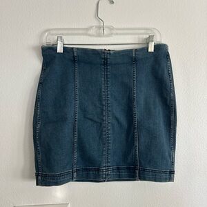 Free People Indigo Pencil Skirt